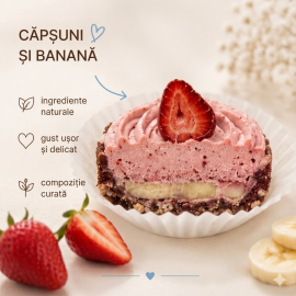 „Srawberry banana” prajitura fara zahar (45g)