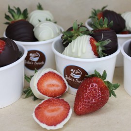 Căpșuni  în ciocolată fără zahăr