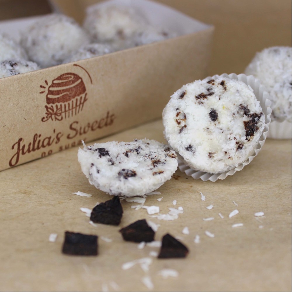  „Cremă de cocos cu carob” bomboane vegane fără zahăr (25g)