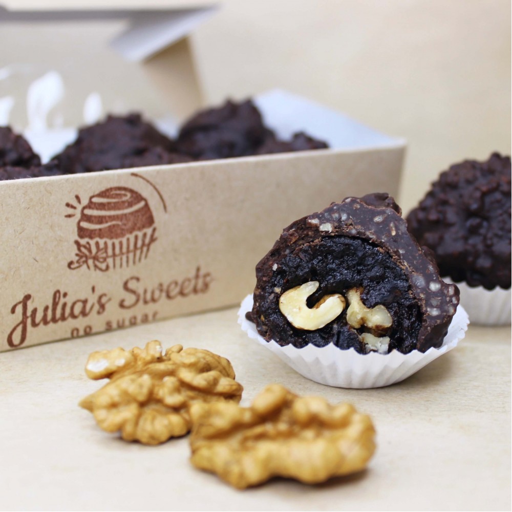 „Prune în ciocolată” dulciuri vegane fără zahăr (30g)