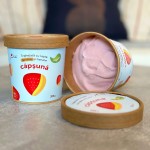 Înghetata de capsuni cu lapte de cocos fără zahăr, vegan