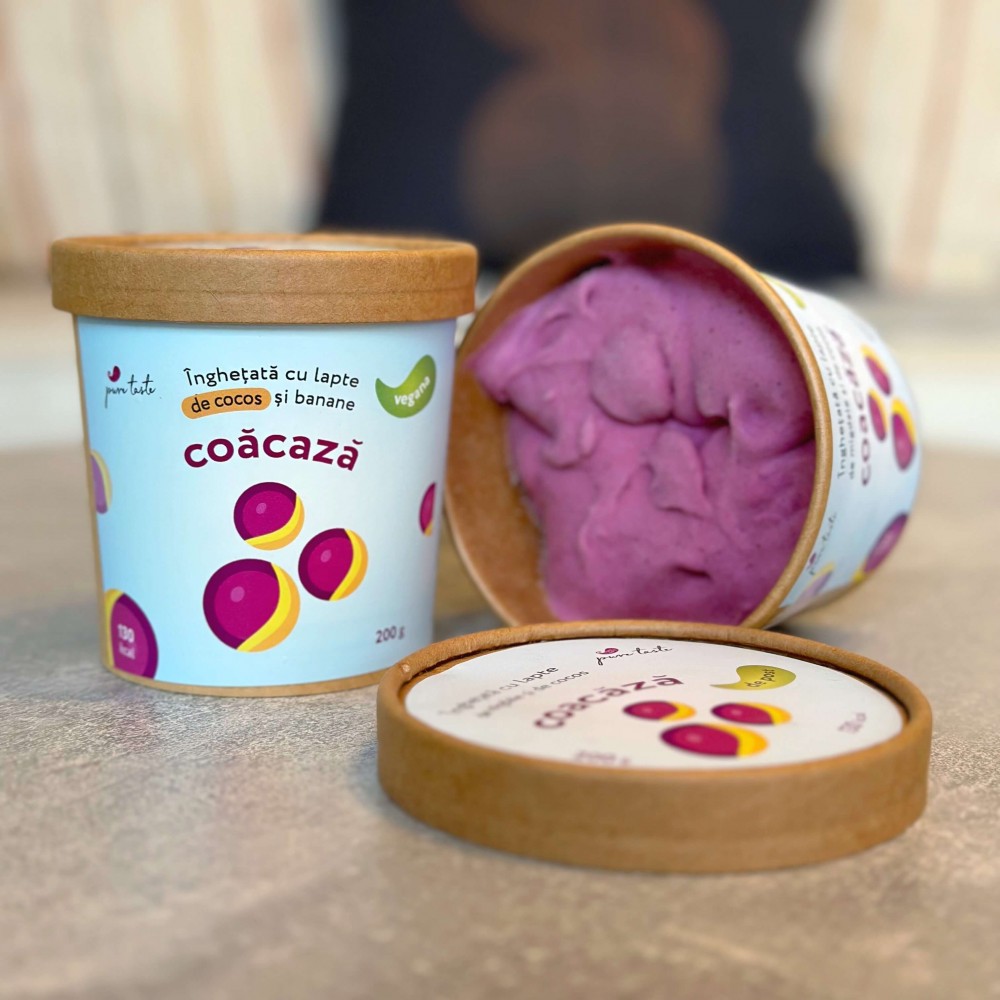 Înghetata cu coacaza neagra fără zahăr, vegan 